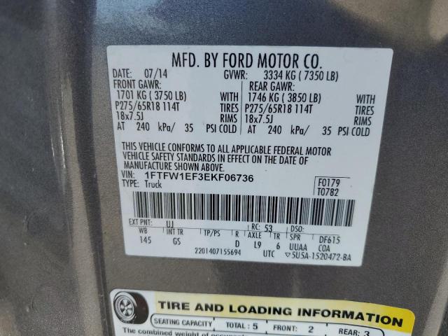 1FTFW1EF3EKF06736 | 2014 FORD F150 SUPER