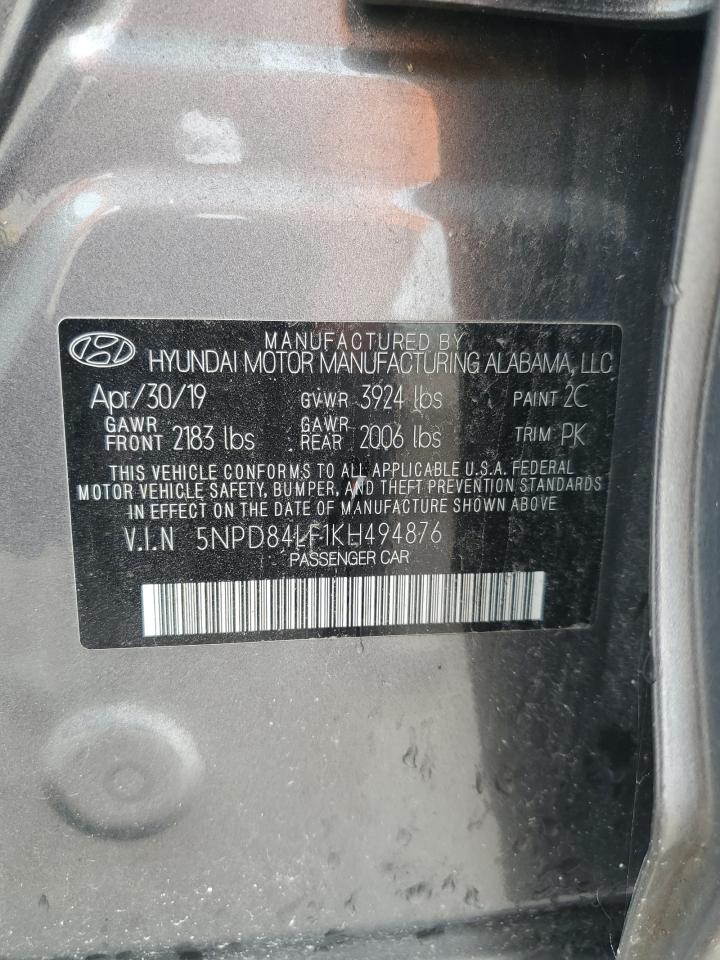 5NPD84LF1KH494876 2019 Hyundai Elantra Sel