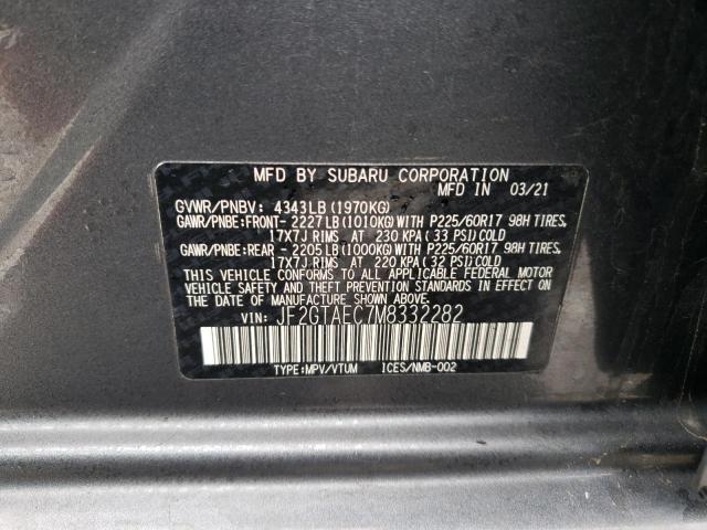 JF2GTAEC7M8332282 2021 Subaru Crosstrek Premium