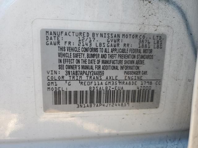 2018 NISSAN SENTRA S - 3N1AB7AP4JY244859