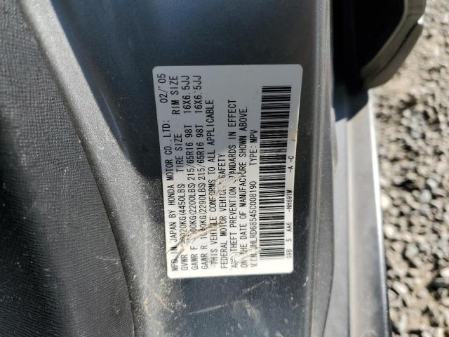 2005 Honda Cr-V Lx VIN: JHLRD68545C008190 Lot: 36890214