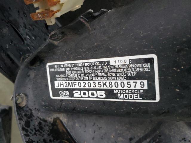 2005 HONDA CN250 JH2MF02035K800579