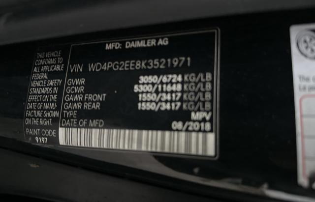 WD4PG2EE8K3521971 | 2019 MERCEDES-BENZ METRIS