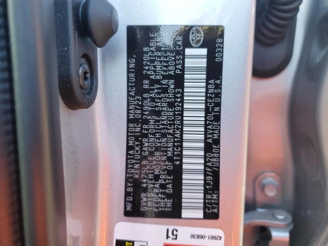 VIN 4T1C11AK2RU192443 2024 Toyota Camry, LE no.13