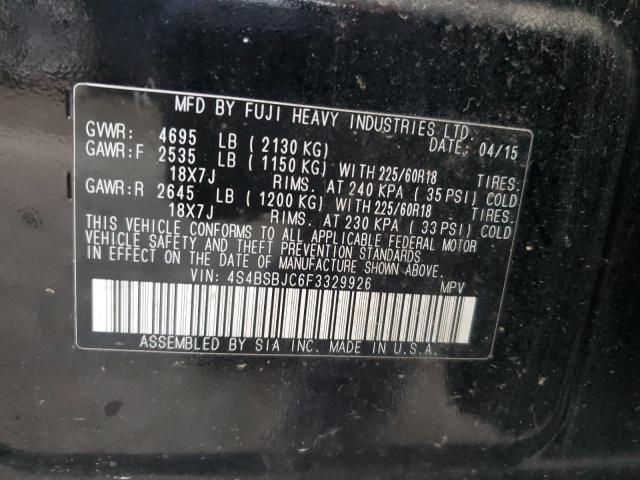 2015 SUBARU OUTBACK 2. - 4S4BSBJC6F3329926