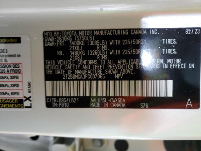 2023 LEXUS RX 350H BA - 2T2BBMCA3PC007065