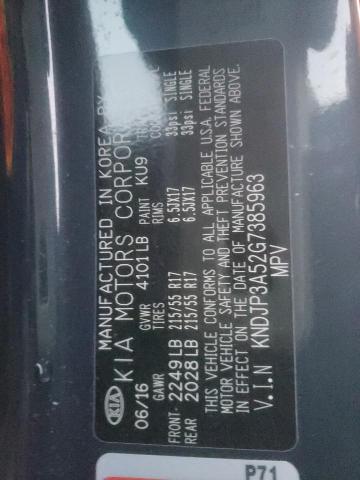 KNDJP3A52G7385963 | 2016 KIA SOUL +