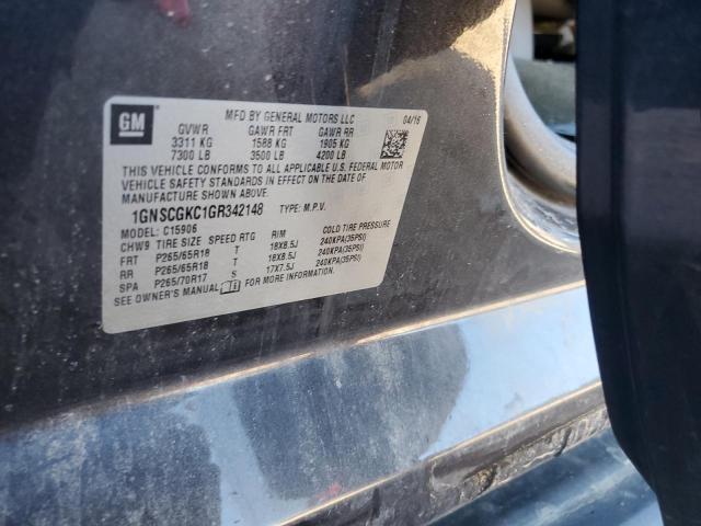 1GNSCGKC1GR342148 2016 Chevrolet Suburban C1500 Ls