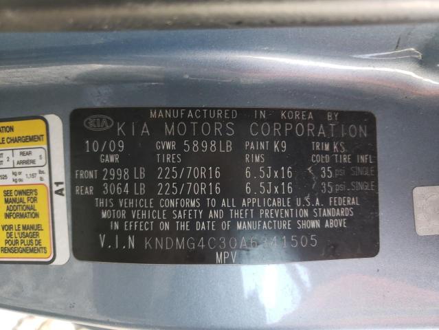 KNDMG4C30A6341505 2010 Kia Sedona Lx