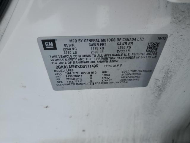 2013 GMC Terrain Sle VIN: 2GKALMEKXD6171496 Lot: 39093164
