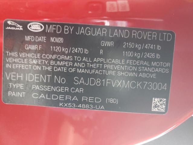 2021 JAGUAR F-TYPE R D - SAJD81FVXMCK73004