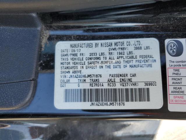 2018 Nissan 370Z Base VIN: JN1AZ4EH6JM571876 Lot: 40546804