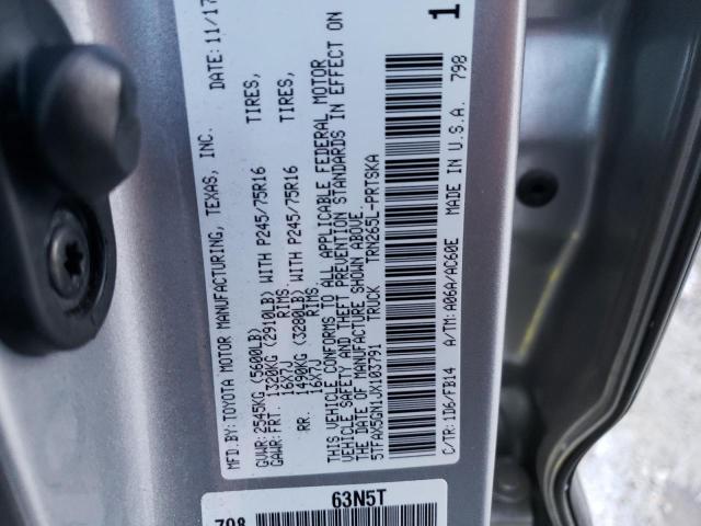 5TFAX5GN1JX103791 | 2018 TOYOTA TACOMA DOU