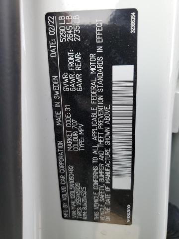 2022 VOLVO XC60 B5 IN - YV4L12DL5N1050482