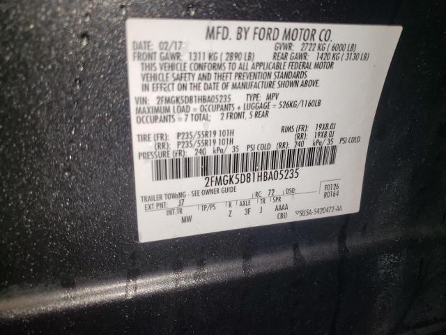 2FMGK5D81HBA05235 | 2017 FORD FLEX LIMIT