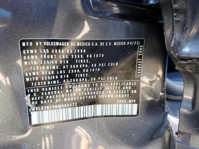 2022 VOLKSWAGEN TAOS SE IQ - 3VVLX7B29NM066472