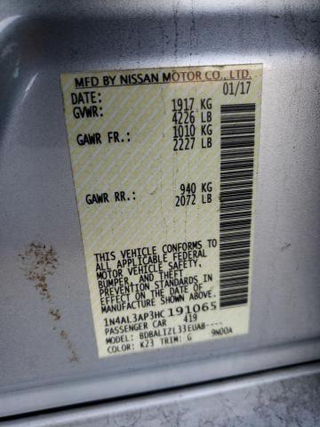 2017 NISSAN ALTIMA 2.5 - 1N4AL3AP3HC191065
