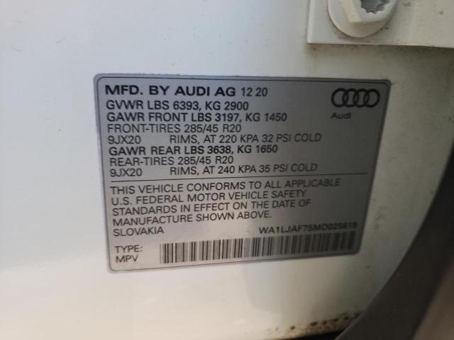 WA1LJAF75MD025618 2021 AUDI Q7, photo no. 12