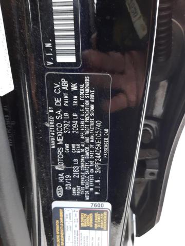 3KPF24AD5KE105740 | 2019 KIA FORTE FE