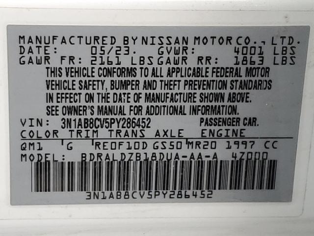 3N1AB8CV5PY286452 | 2023 NISSAN SENTRA SV