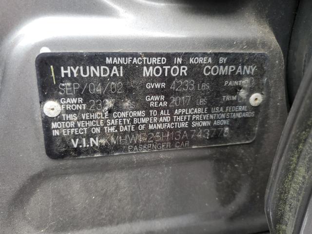 KMHWF25H13A743778 2003 Hyundai Sonata Gl