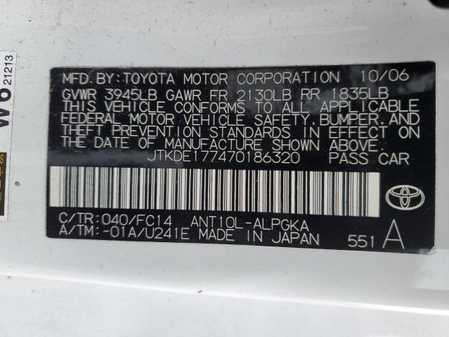 JTKDE177470186320 2007 Toyota Scion Tc