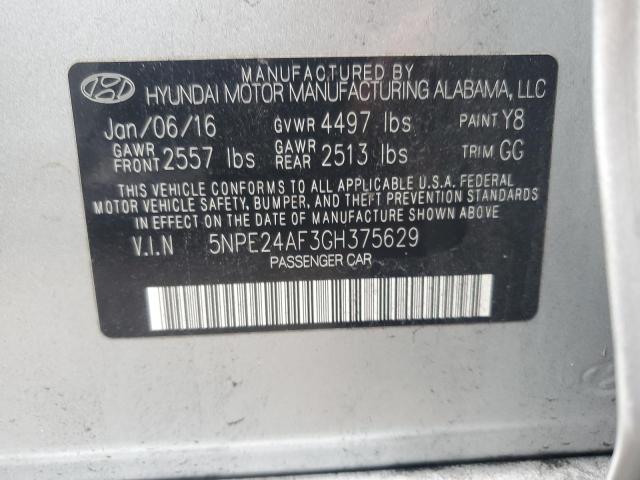 5NPE24AF3GH375629 | 2016 HYUNDAI SONATA SE