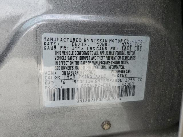 2015 NISSAN SENTRA S - 3N1AB7AP0FY302876