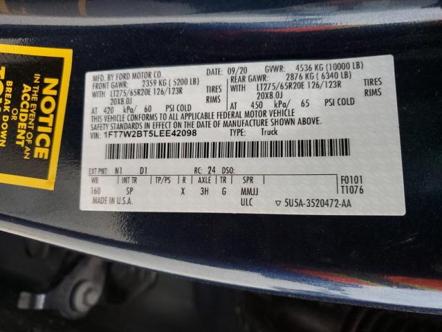 2020 FORD F-250 1FT7W2BT5LEE42098