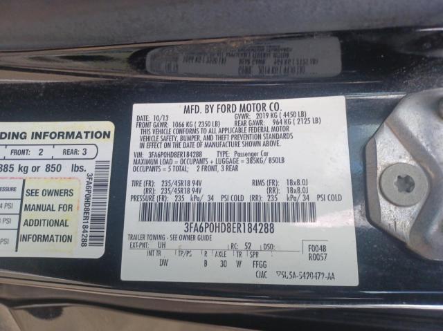 3FA6P0HD8ER184288 | 2014 FORD FUSION SE