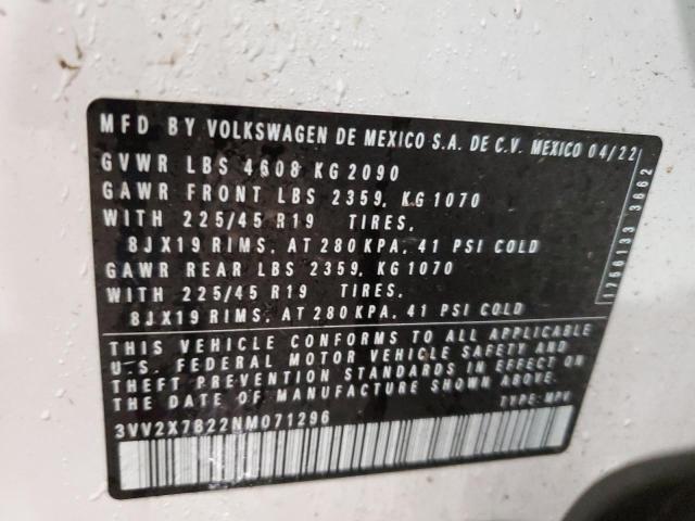 3VV2X7B22NM071296 | 2022 VOLKSWAGEN TAOS SEL