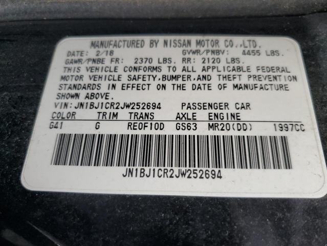 2018 NISSAN ROGUE SPT JN1BJ1CR2JW252694