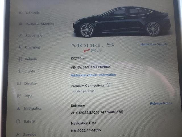 5YJSA1H17EFP52862 | 2014 Tesla model s