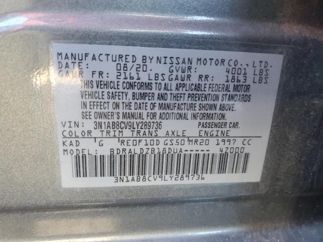 3N1AB8CV9LY289736 | 2020 NISSAN SENTRA SV