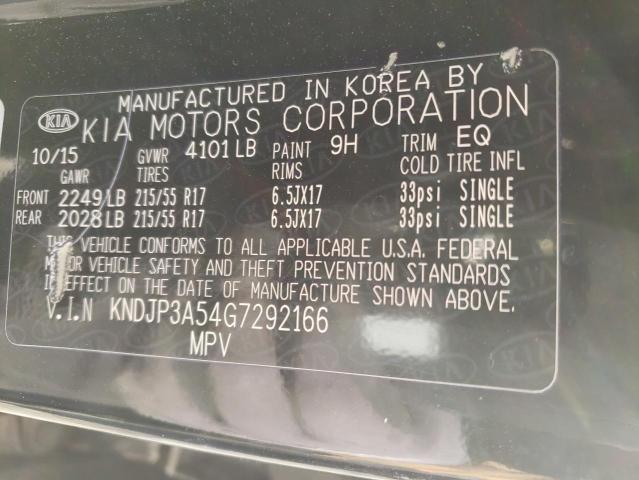 KNDJP3A54G7292166 | 2016 KIA SOUL +