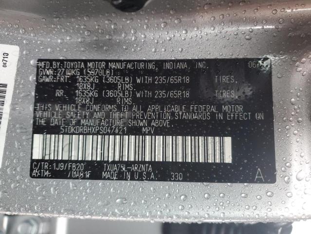 VIN 5TDKDRBHXPS047421 2023 Toyota Highlander, L no.14