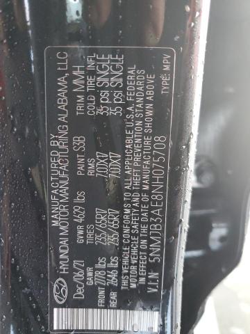 5NMJB3AE8NH075708 | 2022 HYUNDAI TUCSON SEL