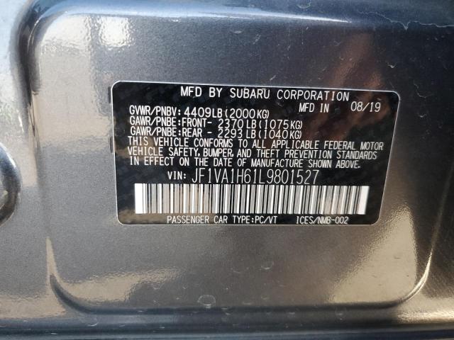 JF1VA1H61L9801527 | 2020 SUBARU WRX LIMITE