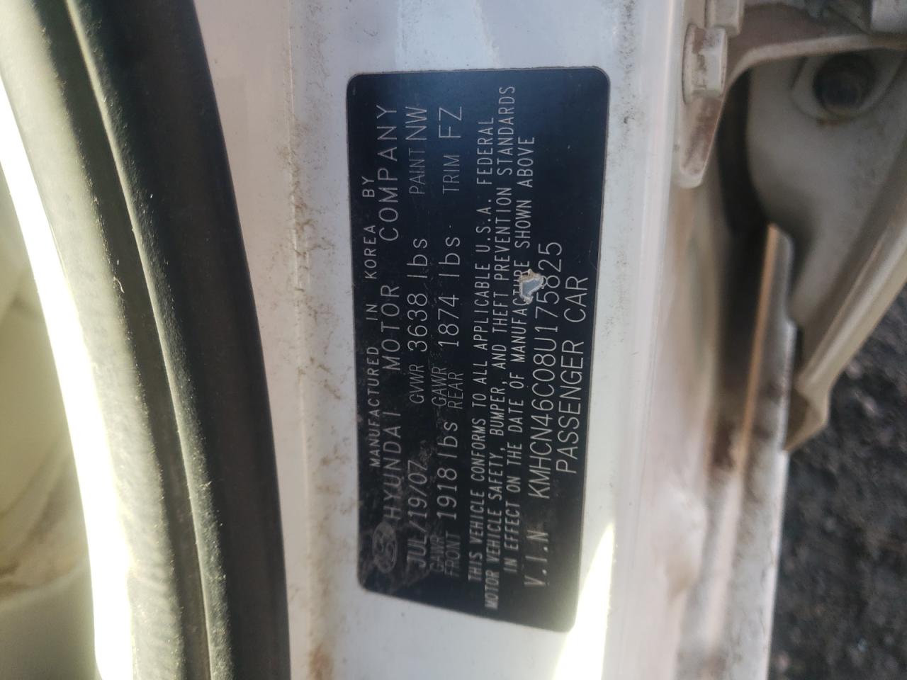 KMHCN46C08U175825 2008 Hyundai Accent Gls