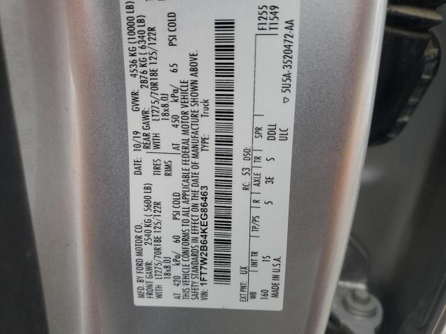 1FT7W2B64KEG86463 | 2019 FORD F250 SUPER