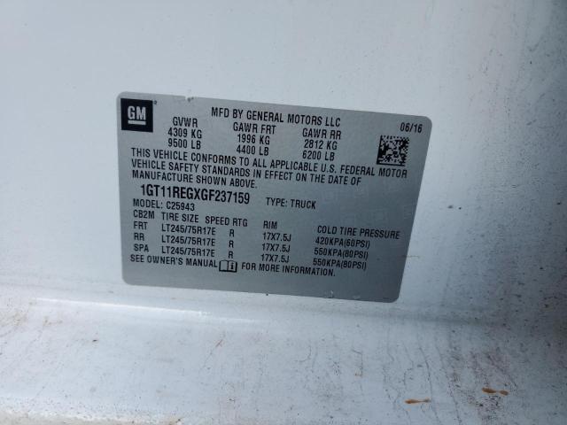 2016 GMC SIERRA C25 1GT11REGXGF237159