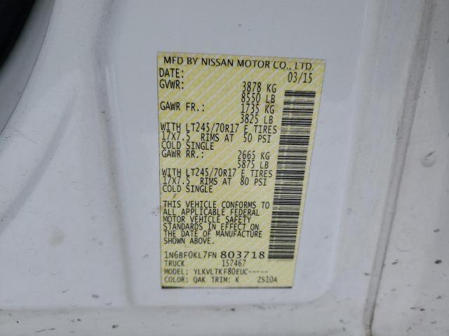 2015 NISSAN NV 1500 - 1N6BF0KL7FN803718