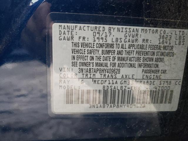 3N1AB7AP8HY409628 | 2017 NISSAN SENTRA S