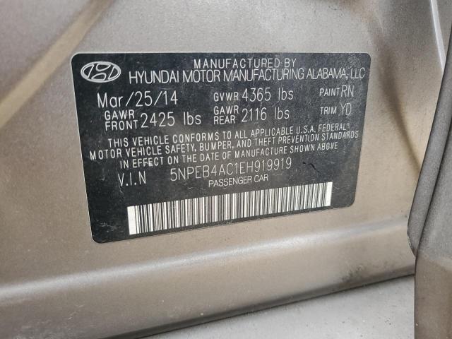 5NPEB4AC1EH919919 | 2014 HYUNDAI SONATA GLS