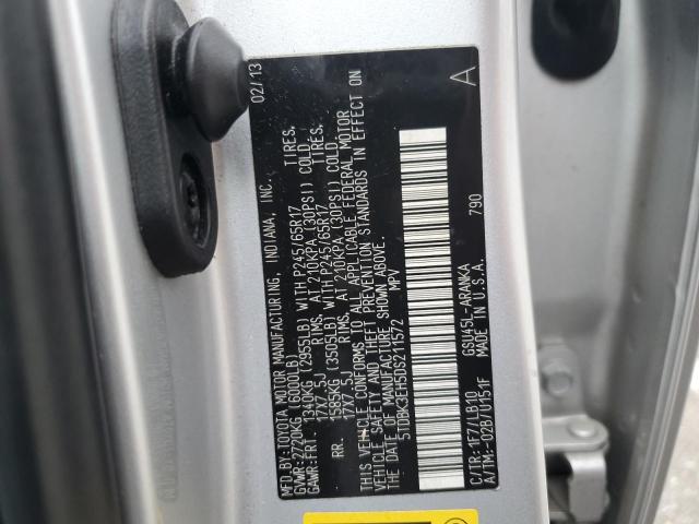 5TDBK3EH5DS211572 2013 Toyota Highlander Base