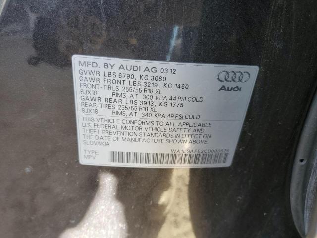 WA1LGAFE2CD008626 | 2012 Audi q7 premium plus