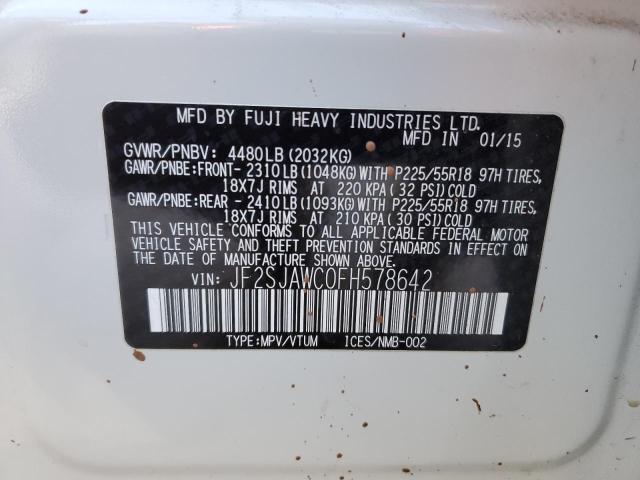2015 SUBARU FORESTER 2 - JF2SJAWC0FH578642