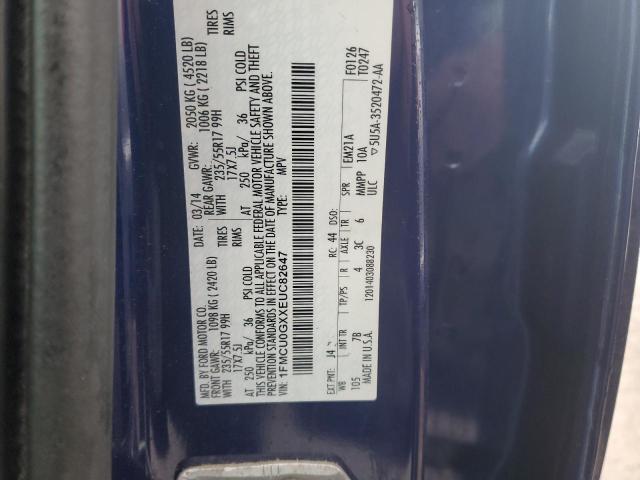 1FMCU0GXXEUC82647 | 2014 FORD ESCAPE SE