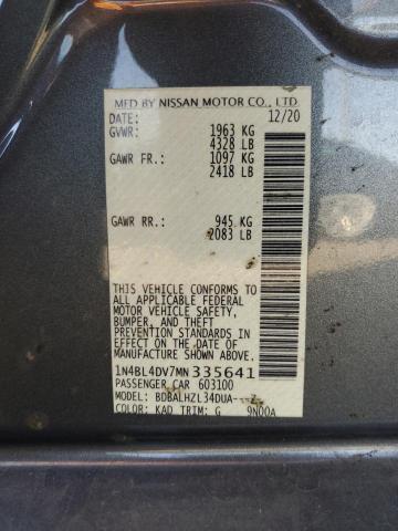 1N4BL4DV7MN335641 | 2021 Nissan altima sv