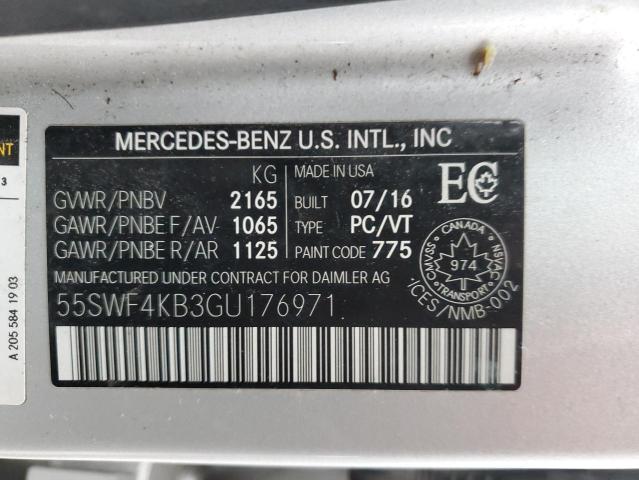 2016 MERCEDES-BENZ C 300 4MAT - 55SWF4KB3GU176971